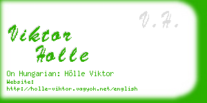 viktor holle business card